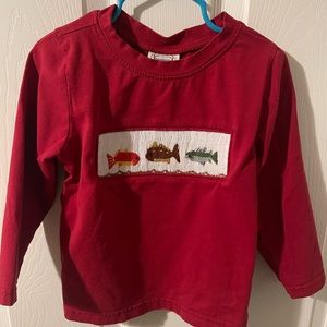 Smocked fish long sleeve